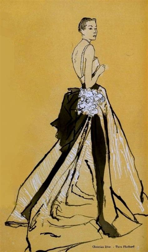 dior vintage fashion illustration|christian Dior fashion sketches.